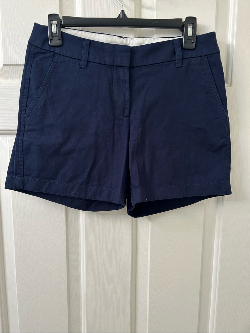 J. Crew Navy Cotton Blend Tailored Shorts